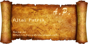 Ajtai Patrik névjegykártya